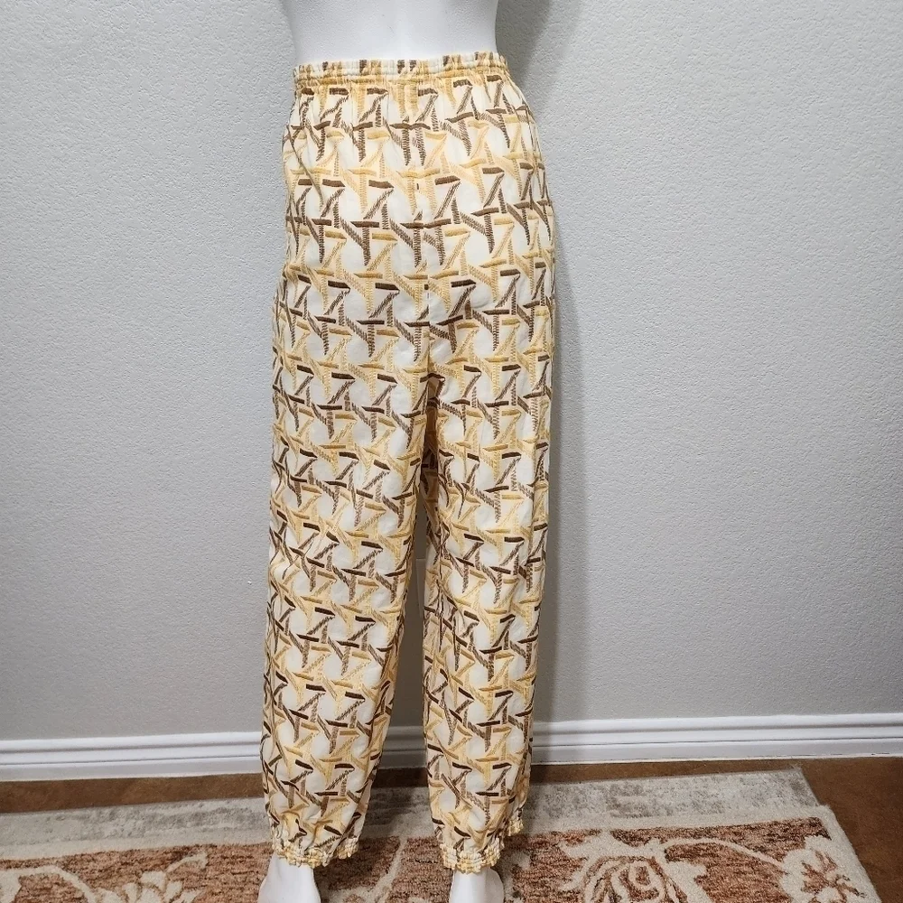 NWT Tory Burch Embroidered Cinched Ankle Pant Size 10